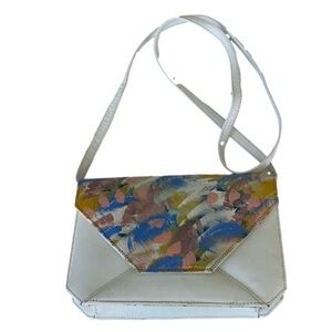 BRUSHSTROKES New York Bag Crossbody Snape Closure Int Pocket Removable Strap OS